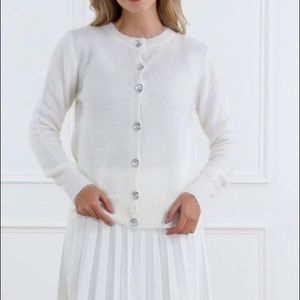 Mohair white cardigan